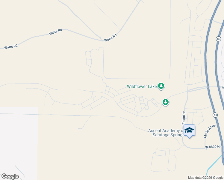 map of restaurants, bars, coffee shops, grocery stores, and more near Unnamed Road in Eagle Mountain