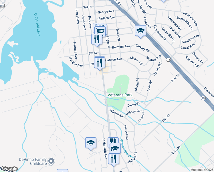 map of restaurants, bars, coffee shops, grocery stores, and more near 1212 Englishtown Road in Old Bridge
