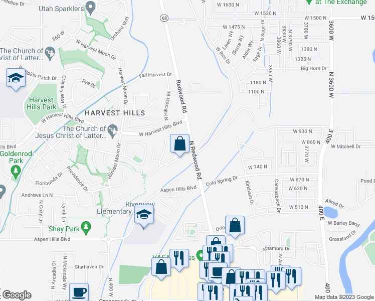 map of restaurants, bars, coffee shops, grocery stores, and more near 25 West Ridge Road in Saratoga Springs