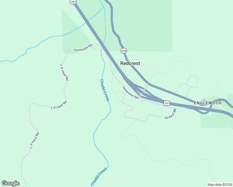map of restaurants, bars, coffee shops, grocery stores, and more near 255 Sorenson Road in Redcrest