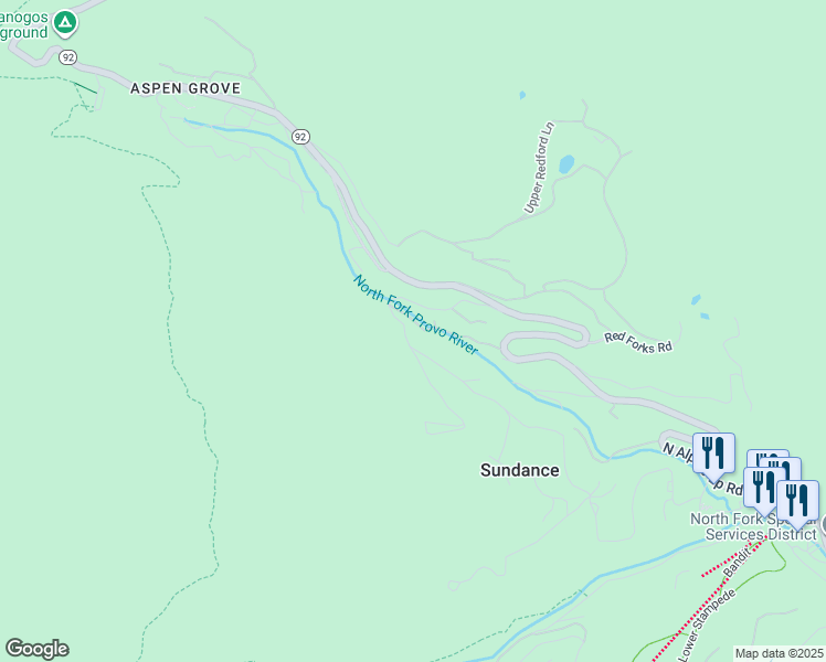 map of restaurants, bars, coffee shops, grocery stores, and more near 9128 Timphaven Road in Provo