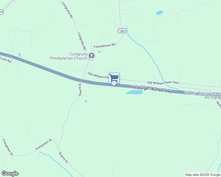 map of restaurants, bars, coffee shops, grocery stores, and more near 7461 U.S. 22 in New Alexandria