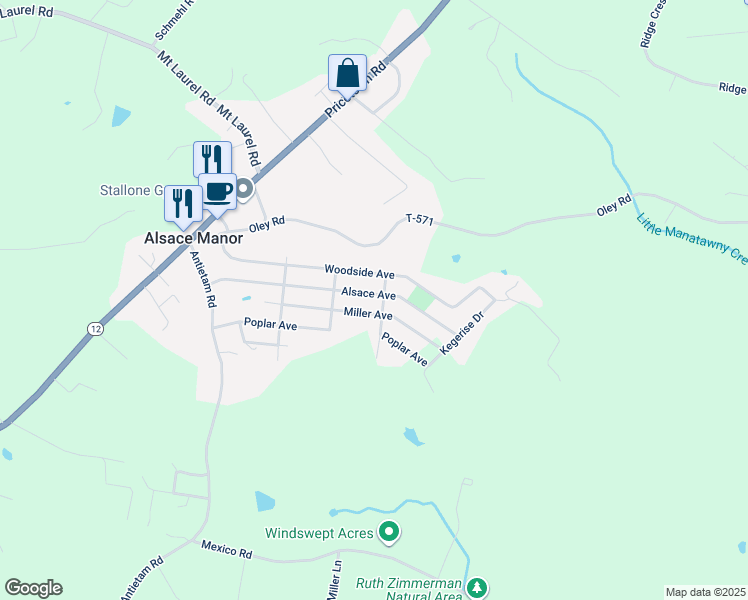 map of restaurants, bars, coffee shops, grocery stores, and more near 49 Alsace Avenue in Temple