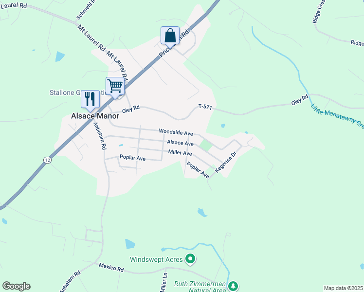 map of restaurants, bars, coffee shops, grocery stores, and more near 49 Alsace Avenue in Temple