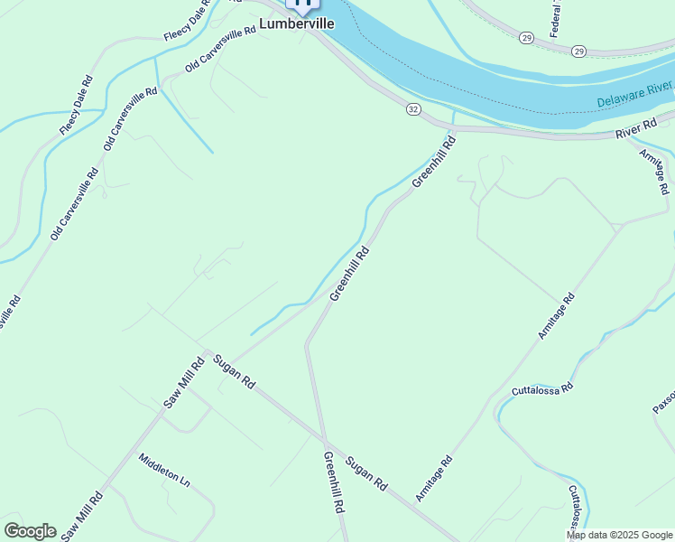 map of restaurants, bars, coffee shops, grocery stores, and more near 6597 Greenhill Road in Lumberville