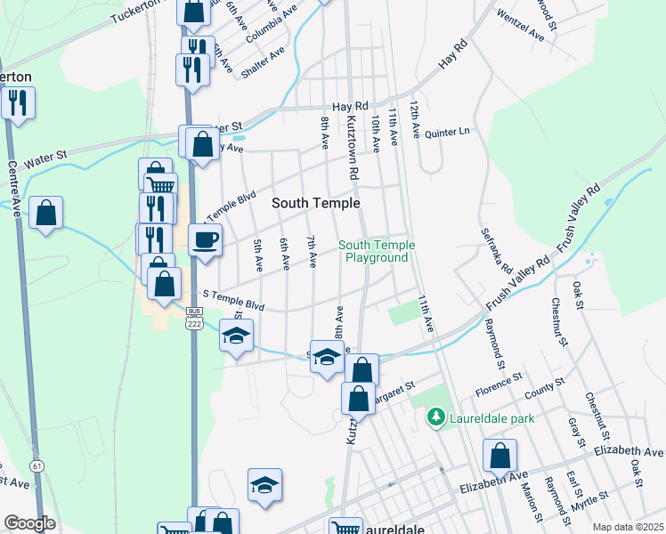 map of restaurants, bars, coffee shops, grocery stores, and more near 4134 8th Avenue in Temple