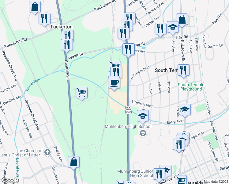 map of restaurants, bars, coffee shops, grocery stores, and more near 4220 North 5th Street Highway in Temple