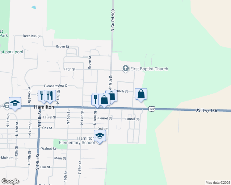 map of restaurants, bars, coffee shops, grocery stores, and more near 1914-1932 Church Street in Hamilton