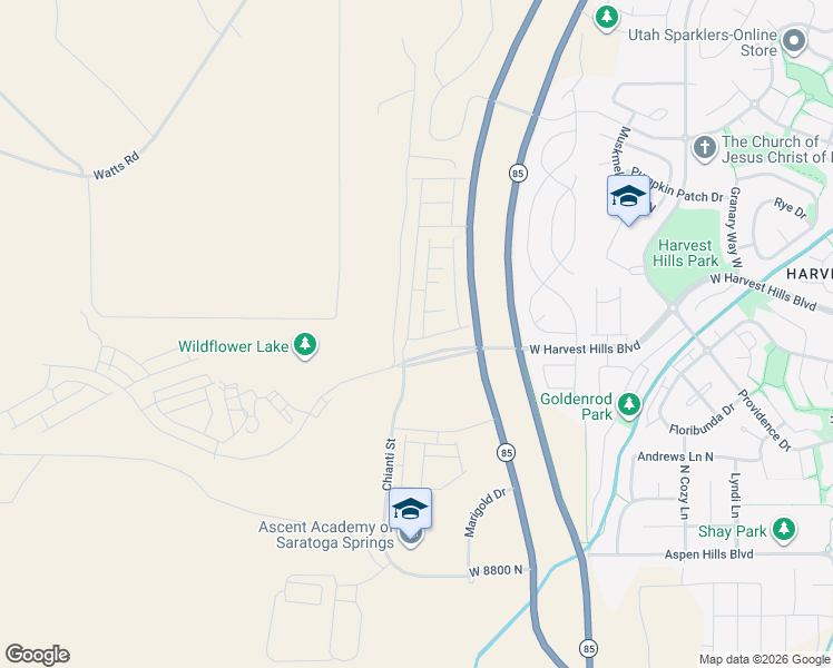 map of restaurants, bars, coffee shops, grocery stores, and more near 1968 North Chianti Street in Saratoga Springs