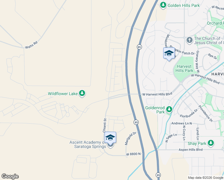 map of restaurants, bars, coffee shops, grocery stores, and more near 1968 North Chianti Street in Saratoga Springs