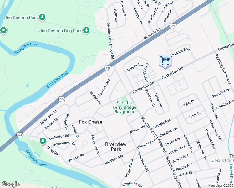 map of restaurants, bars, coffee shops, grocery stores, and more near 4303 Lahall Court in Reading