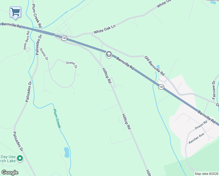 map of restaurants, bars, coffee shops, grocery stores, and more near 1478 Hilltop Rd in Leesport