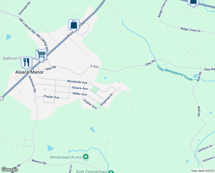 map of restaurants, bars, coffee shops, grocery stores, and more near 74 Woodside Avenue in Temple