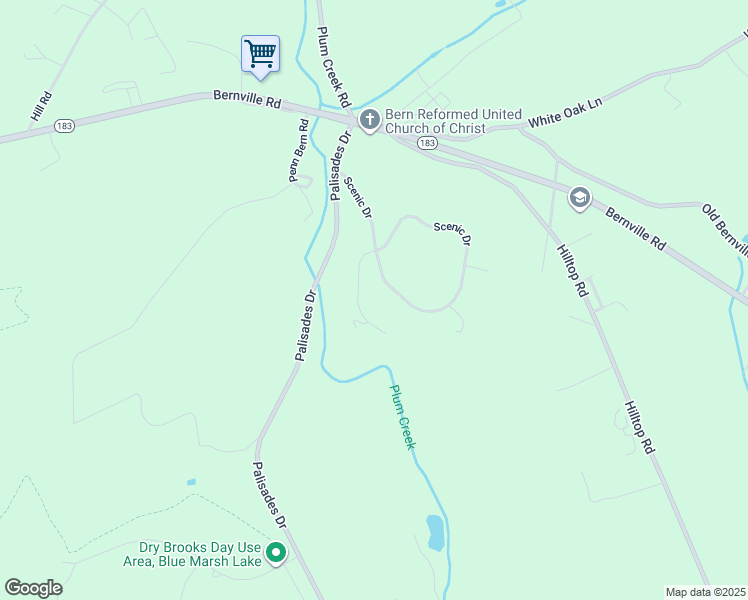 map of restaurants, bars, coffee shops, grocery stores, and more near 565 Scenic Drive in Bernville