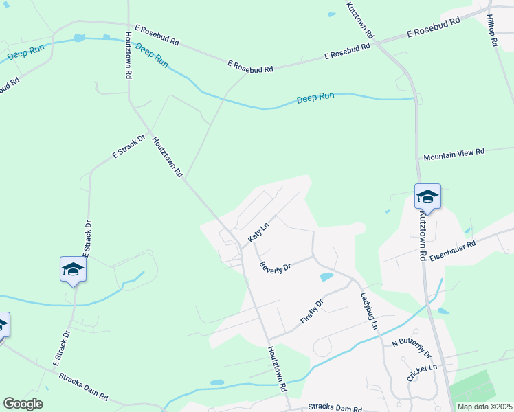 map of restaurants, bars, coffee shops, grocery stores, and more near 5 Katy Lane in Myerstown