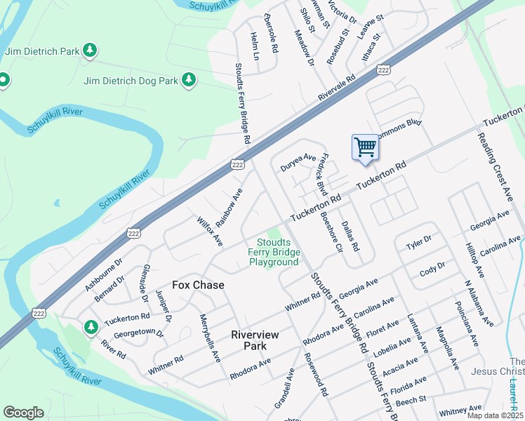 map of restaurants, bars, coffee shops, grocery stores, and more near 4302 Lahall Court in Reading