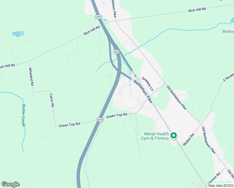 map of restaurants, bars, coffee shops, grocery stores, and more near 497 Roeder Lane in Sellersville