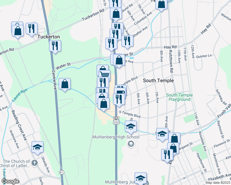 map of restaurants, bars, coffee shops, grocery stores, and more near 4220 North 5th Street Highway in Temple
