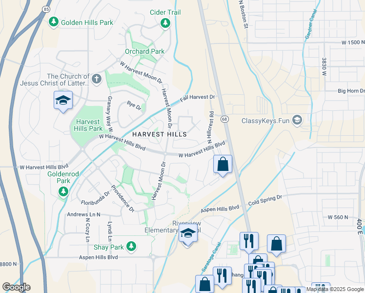map of restaurants, bars, coffee shops, grocery stores, and more near 2083 Morning Star Drive in Saratoga Springs