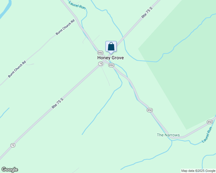 map of restaurants, bars, coffee shops, grocery stores, and more near 192 Gilbow Hill Road in Honey Grove