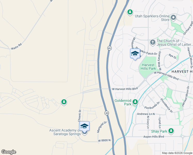 map of restaurants, bars, coffee shops, grocery stores, and more near 2014 Red Yearling Drive in Saratoga Springs