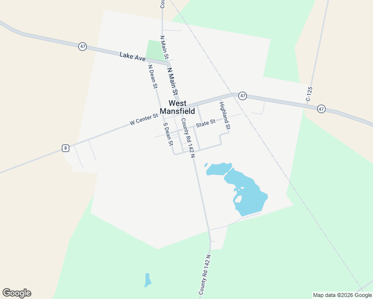 map of restaurants, bars, coffee shops, grocery stores, and more near 271 South Main Street in West Mansfield