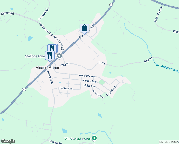 map of restaurants, bars, coffee shops, grocery stores, and more near 140 Oley Road in Fleetwood