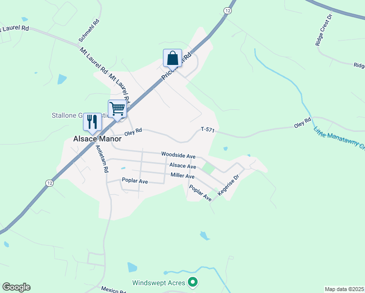 map of restaurants, bars, coffee shops, grocery stores, and more near 140 Oley Road in Fleetwood