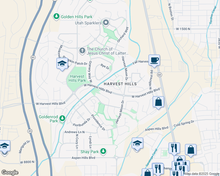 map of restaurants, bars, coffee shops, grocery stores, and more near 313 Strawberry Place in Saratoga Springs