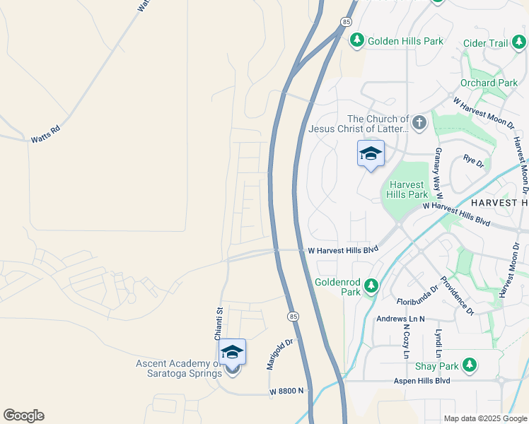 map of restaurants, bars, coffee shops, grocery stores, and more near 2038 Red Yearling Drive in Saratoga Springs