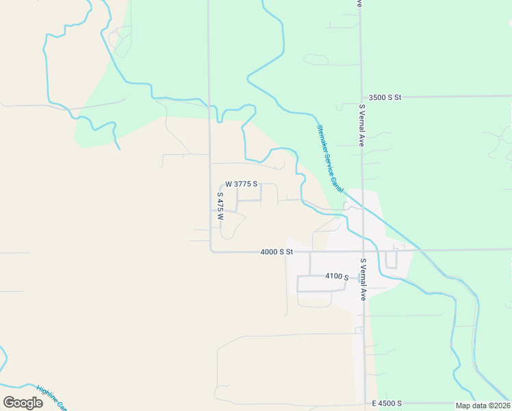 map of restaurants, bars, coffee shops, grocery stores, and more near 341 3830 South in Vernal