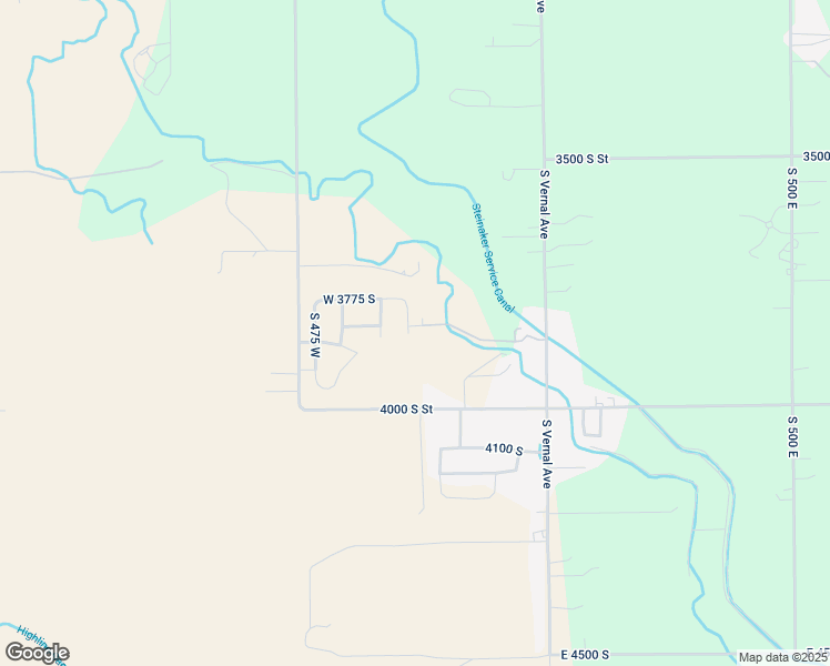 map of restaurants, bars, coffee shops, grocery stores, and more near 3849 South 275 West in Vernal