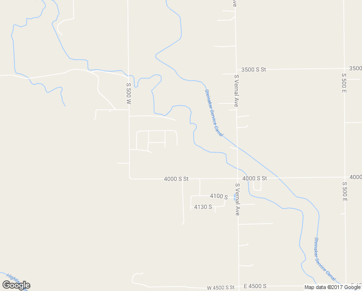 map of restaurants, bars, coffee shops, grocery stores, and more near 3849 South 275 West in Vernal