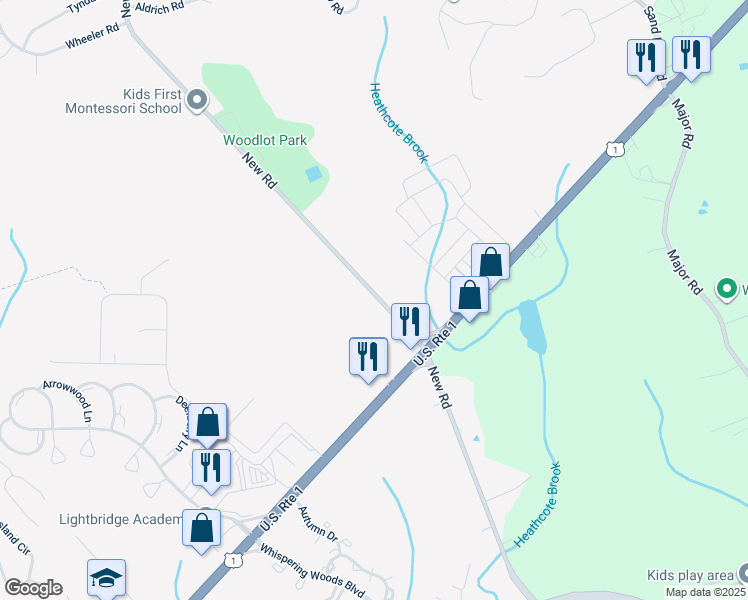 map of restaurants, bars, coffee shops, grocery stores, and more near 4049 U.S. 1 in Princeton