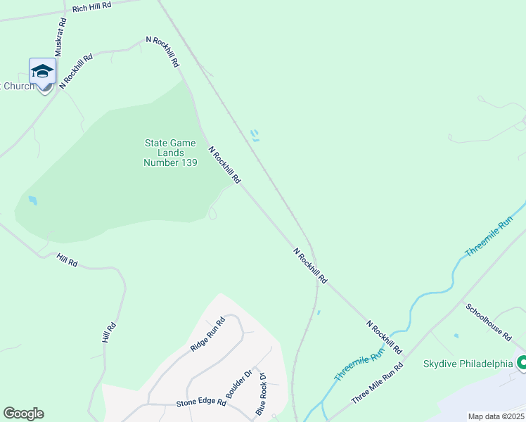 map of restaurants, bars, coffee shops, grocery stores, and more near 2014 North Rockhill Road in Sellersville