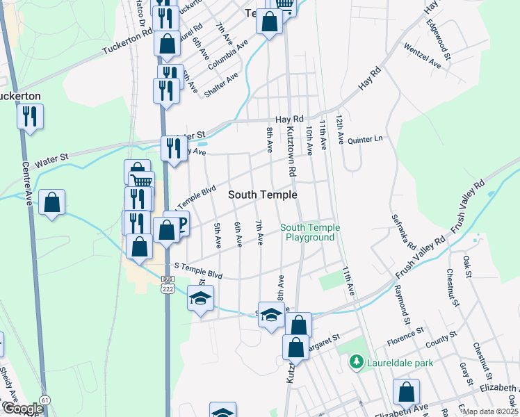 map of restaurants, bars, coffee shops, grocery stores, and more near 4243 7th Avenue in Temple