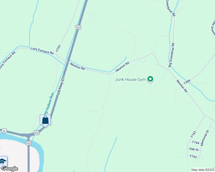 map of restaurants, bars, coffee shops, grocery stores, and more near 75 Snyder's Road in McVeytown