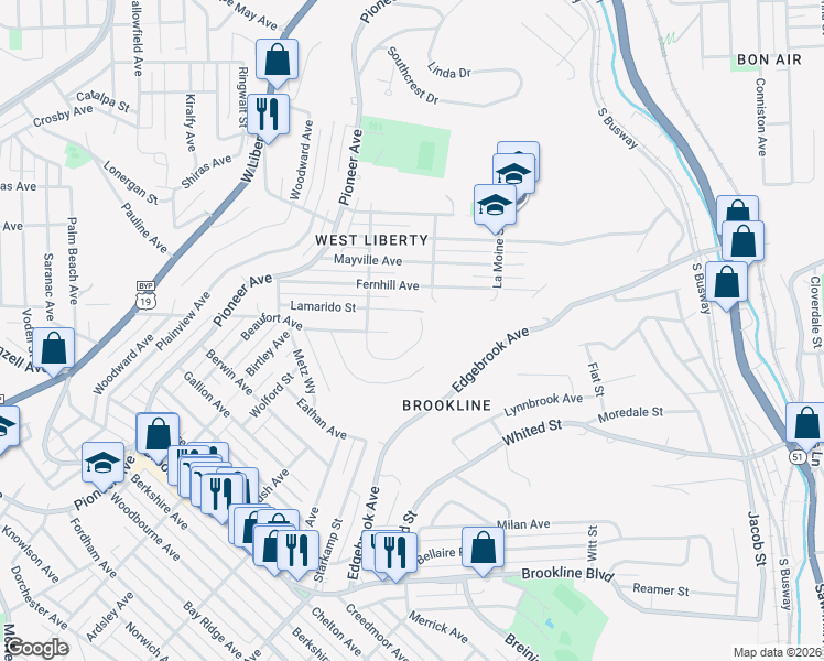 map of restaurants, bars, coffee shops, grocery stores, and more near 681 Hartranft Street in Pittsburgh