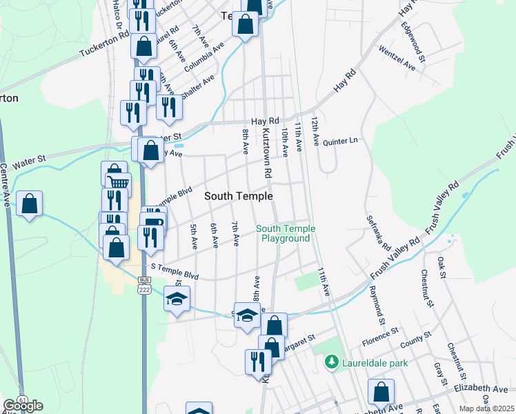 map of restaurants, bars, coffee shops, grocery stores, and more near 4242 8th Avenue in Temple
