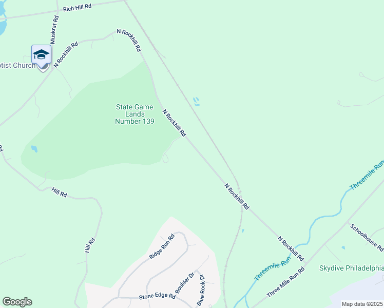 map of restaurants, bars, coffee shops, grocery stores, and more near 2020 North Rockhill Road in Sellersville