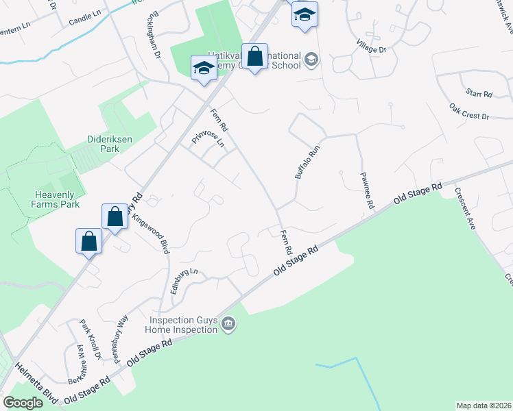 map of restaurants, bars, coffee shops, grocery stores, and more near 21 Fern Road in East Brunswick