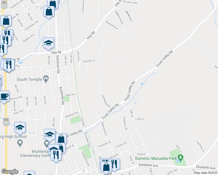 map of restaurants, bars, coffee shops, grocery stores, and more near 4543 Sefranka Road in Temple