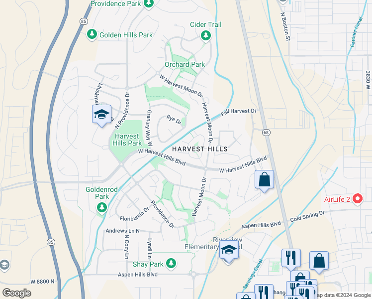 map of restaurants, bars, coffee shops, grocery stores, and more near 302 Strawberry Place in Saratoga Springs