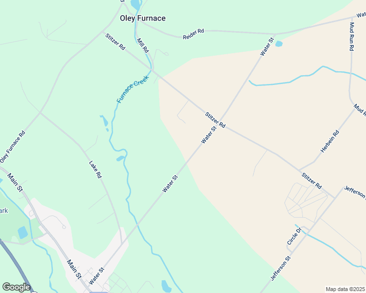 map of restaurants, bars, coffee shops, grocery stores, and more near 164 Water Street in Oley