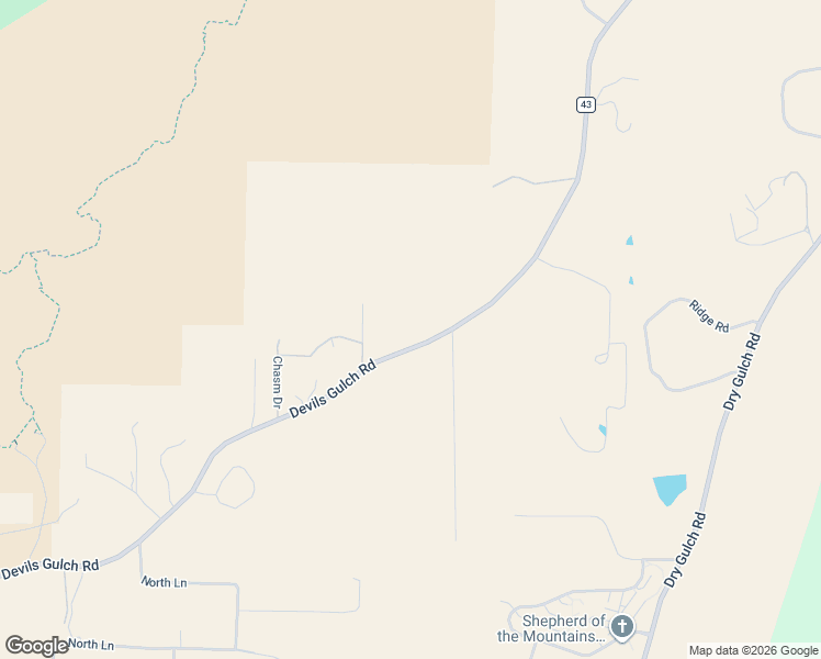 map of restaurants, bars, coffee shops, grocery stores, and more near 1701 Devils Gulch Road in Estes Park