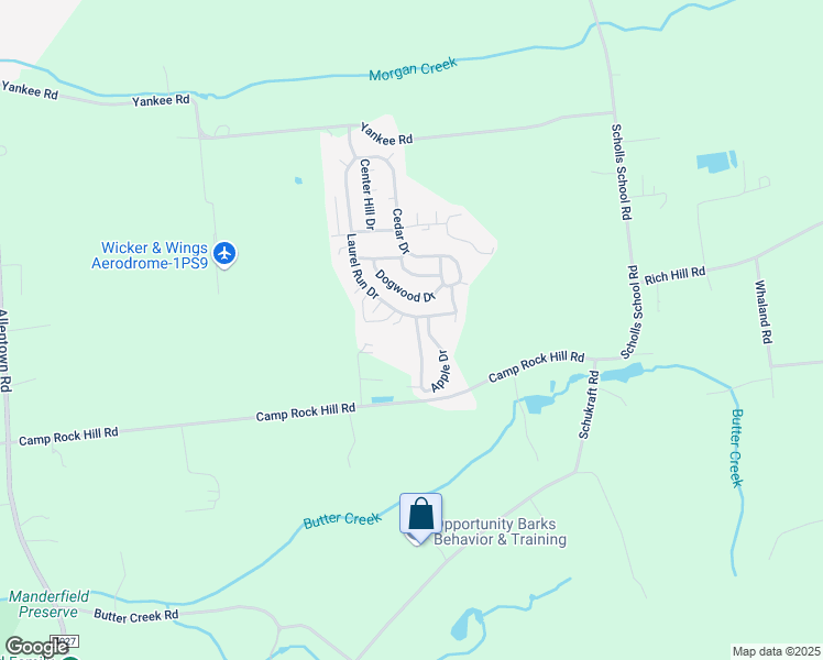 map of restaurants, bars, coffee shops, grocery stores, and more near 373 Apple Drive in Quakertown