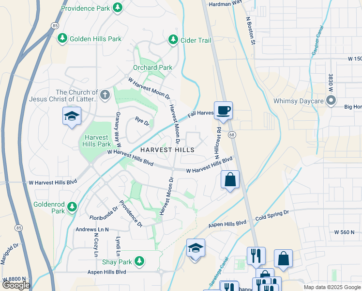 map of restaurants, bars, coffee shops, grocery stores, and more near 2083 Morning Star Drive in Saratoga Springs