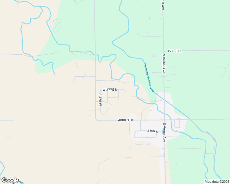 map of restaurants, bars, coffee shops, grocery stores, and more near 341 3830 South in Vernal