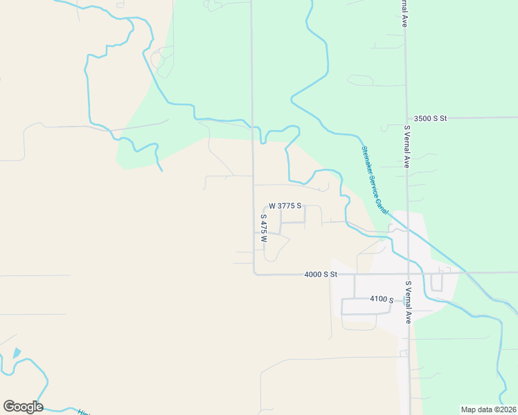 map of restaurants, bars, coffee shops, grocery stores, and more near 3784 South 475 West in Vernal