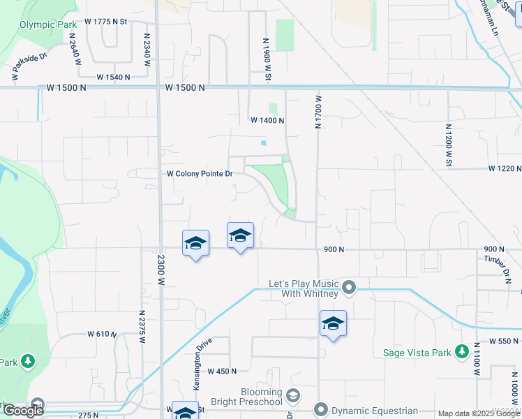 map of restaurants, bars, coffee shops, grocery stores, and more near 1939 West 1150 North in Lehi